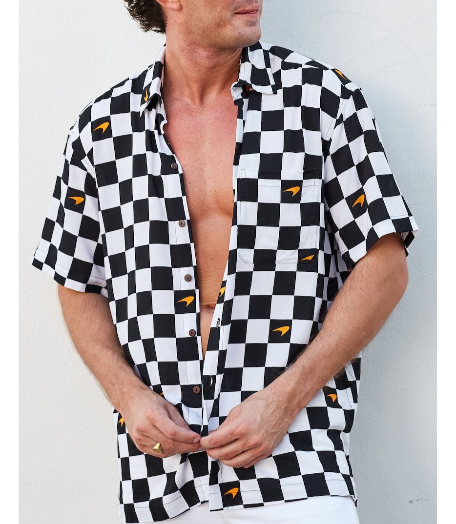Kenny Flowers x McLaren Checkered Flag - Mens Short Sleeve Shirt Kenny Flowers x McLaren Checkered Flag - Mens Short Sleeve Shirt