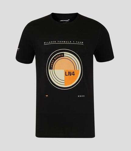 McLaren Unisex Track Circular Lando Norris Graphic Pack T-Shirt - Caviar