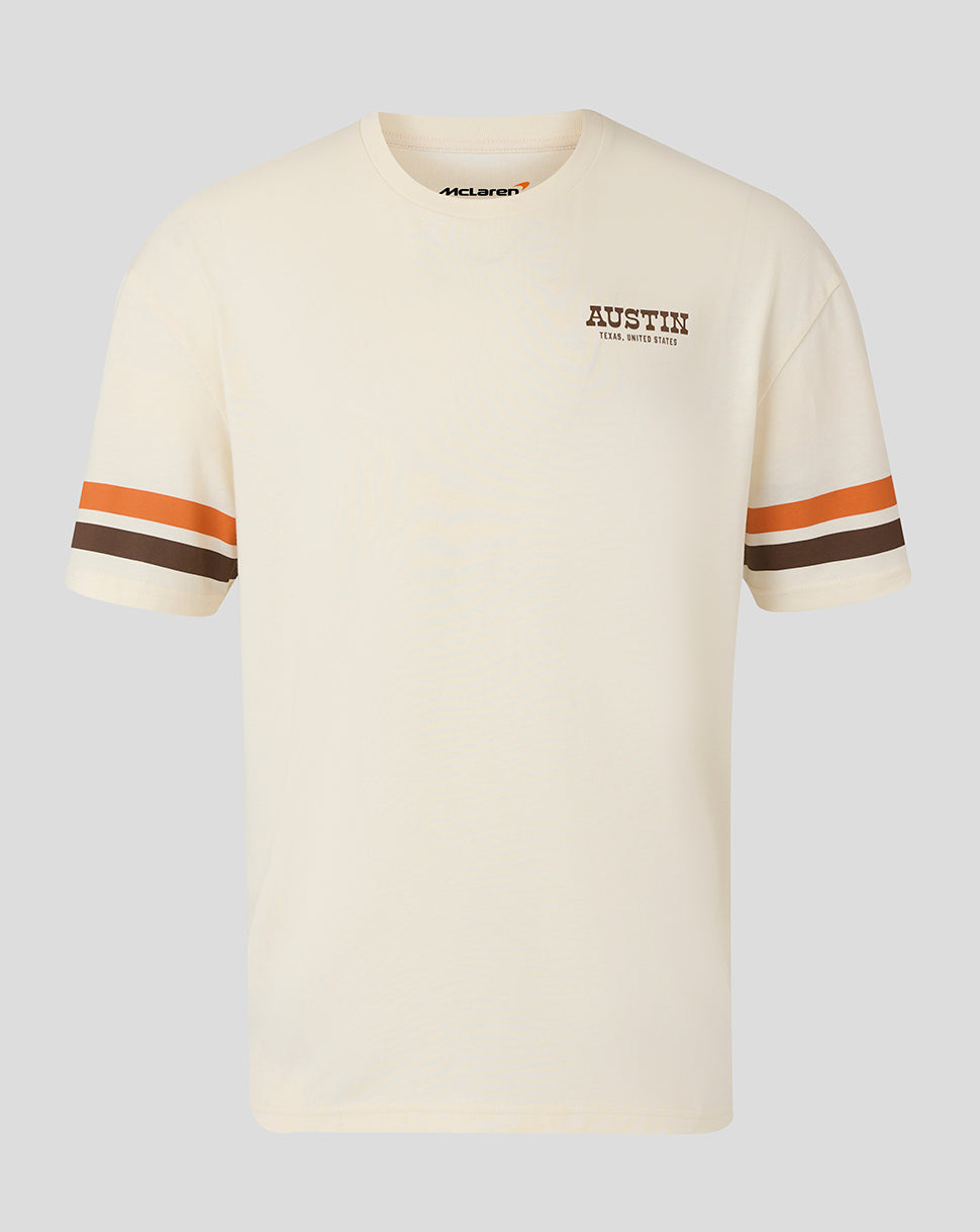 McLaren Unisex Austin Stripe Short Sleeve T-Shirt - Egret