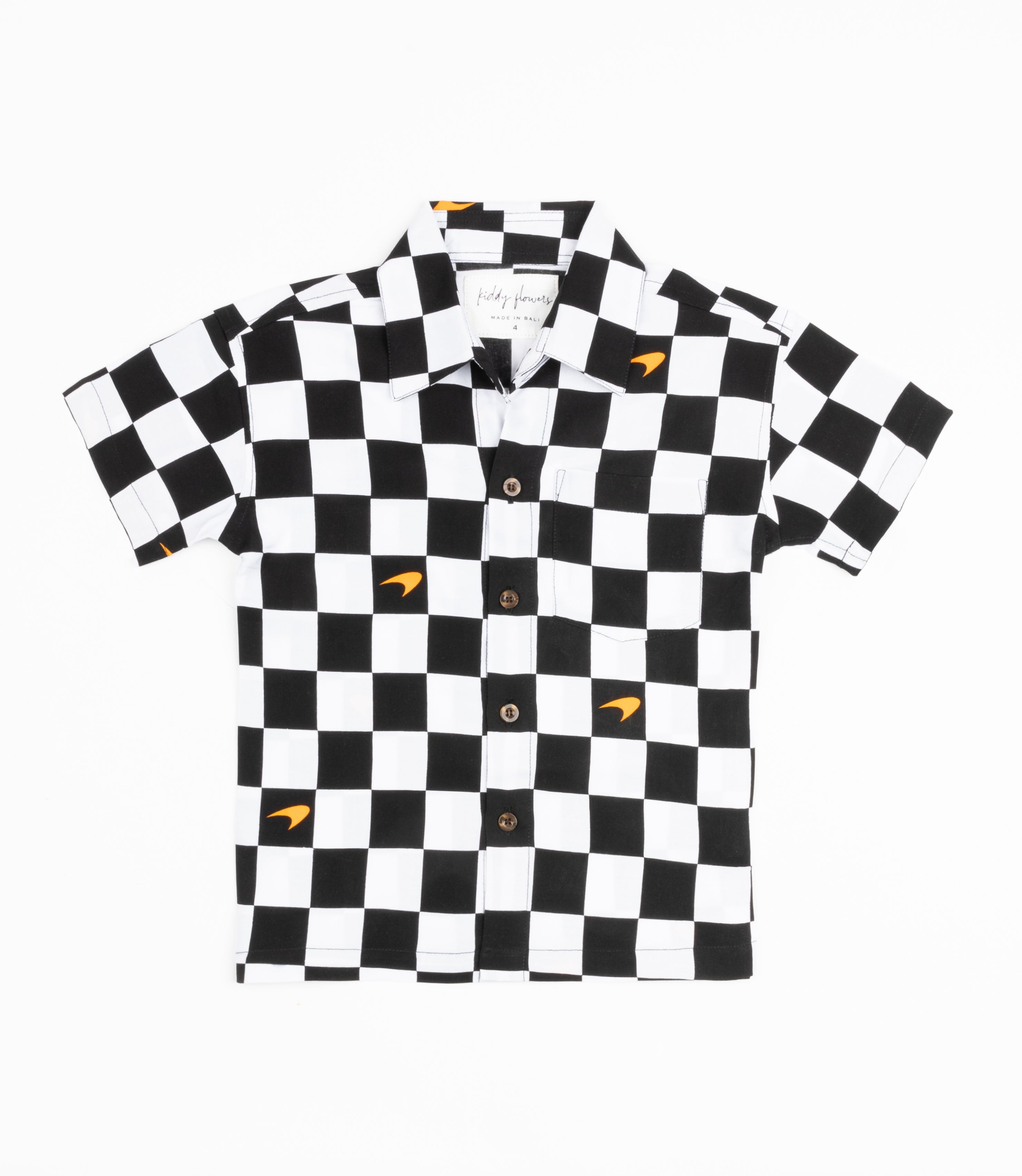 【oan】Checker F1 Washing Short Sleeve T-Shirt oan (オアン) - チェッカーF1ウォッシュ加工半袖Tシャツ