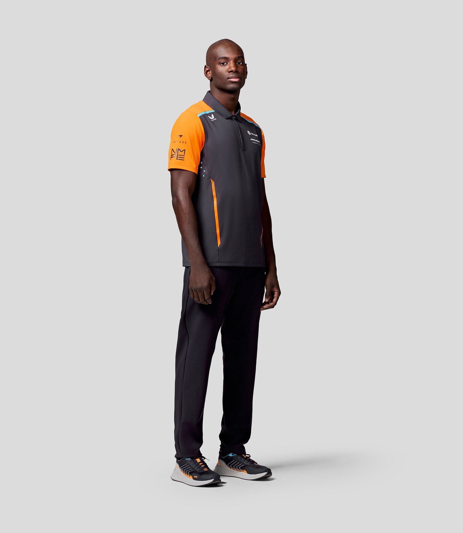 Mens Official Teamwear Polo Shirt Neom McLaren Formula E