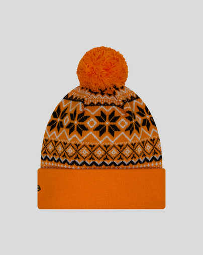 Xmas Cuff Bobble Beanie Mclaren - Papaya/Black