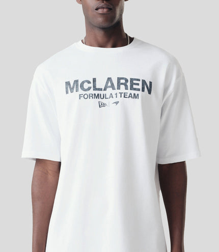 New Era McLaren Washed Pack Oversized T-Shirt - White