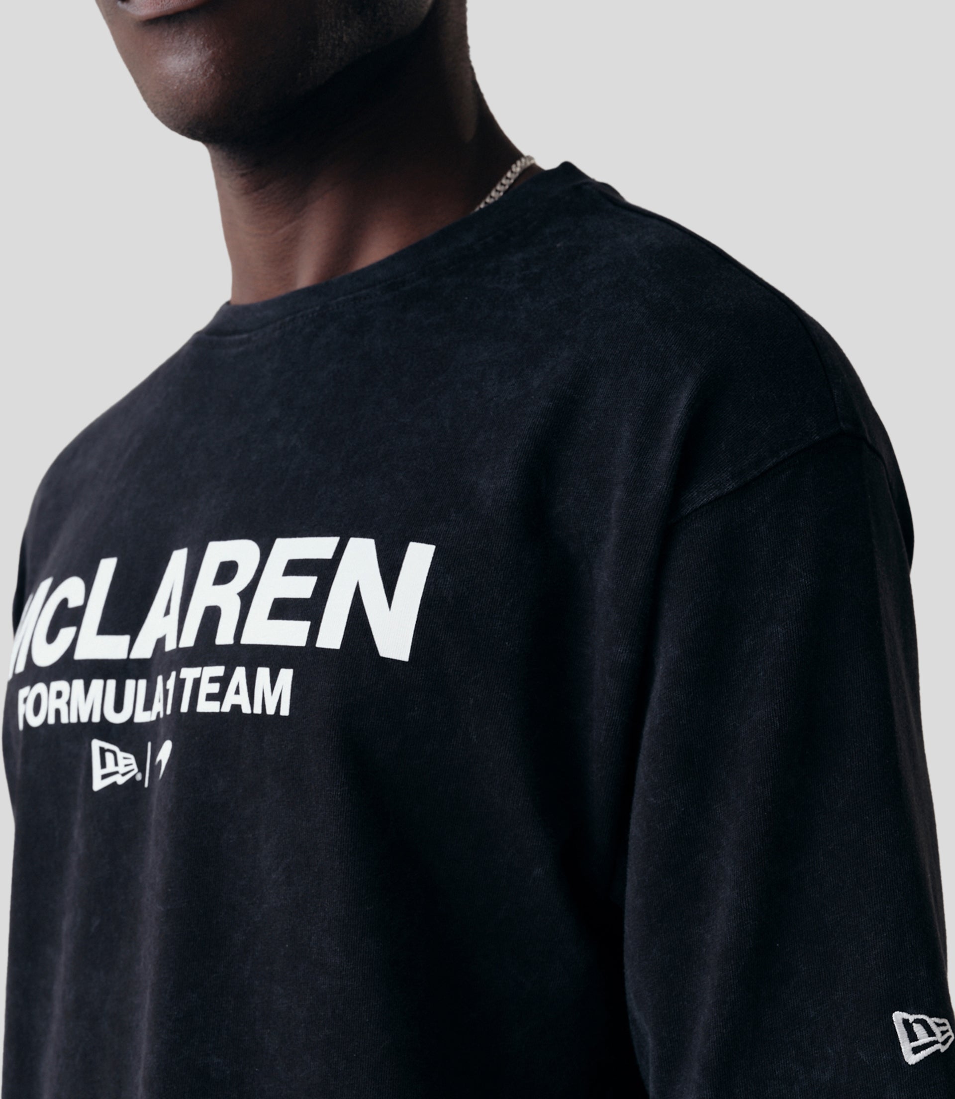 New Era McLaren Washed Pack Oversized T-Shirt - Black