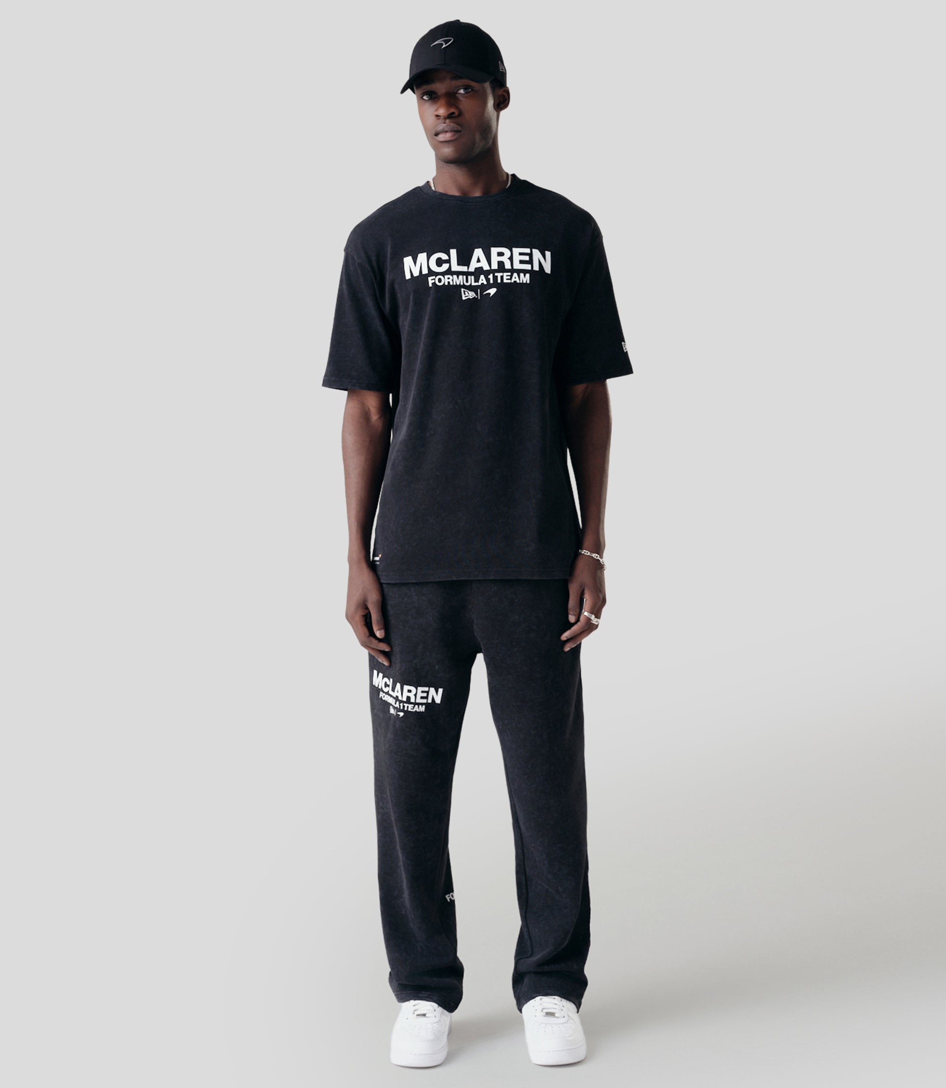 New Era McLaren Washed Pack Oversized T-Shirt - Black