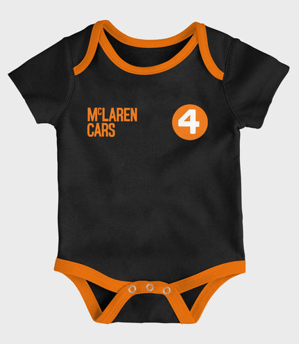 McLaren Infant Race Eras Short-Sleeved Creeper Set - Black