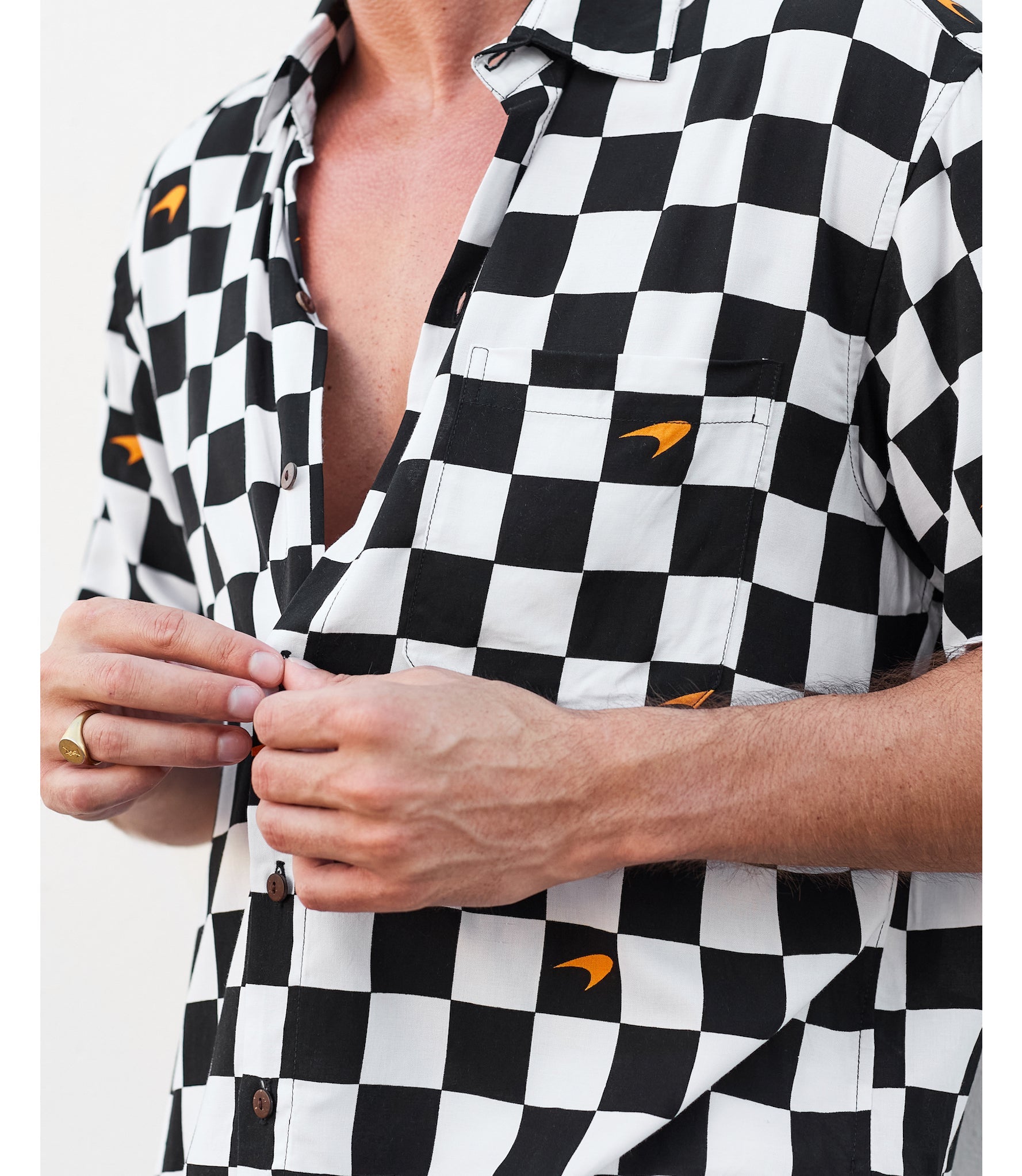 Kenny Flowers x McLaren Checkered Flag - Mens Short Sleeve Shirt