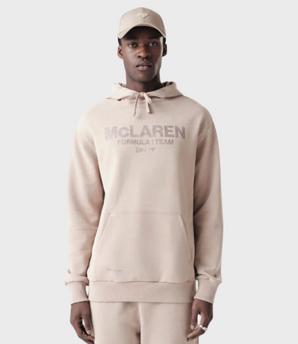 New Era McLaren Washed Pack Oversized Hoodie - Beige