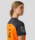 Official Womens McLaren Formula 1 Team Set Up T-Shirt Lando Norris - Papaya/Phantom