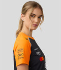 Official Womens McLaren Formula 1 Team Set Up T-Shirt Oscar Piastri - Phantom/Papaya