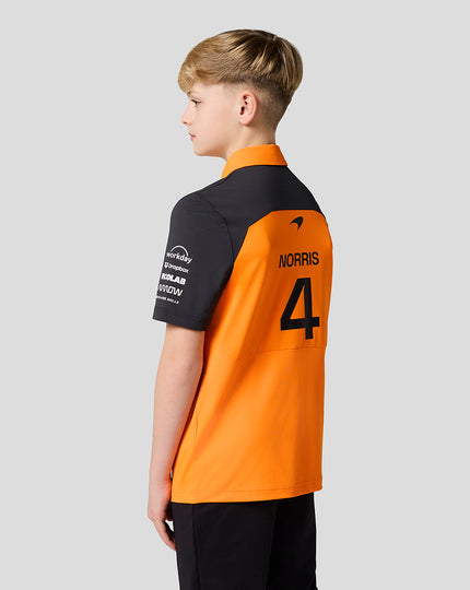 Official Junior McLaren Formula 1 Team Lando Norris Polo Shirt - Papaya/Phantom