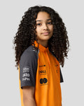 Official Junior McLaren Formula 1 Team Oscar Piastri Polo Shirt - Papaya/Phantom