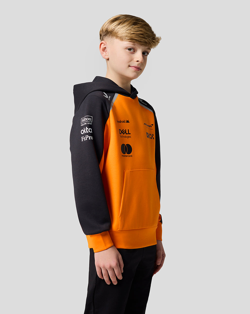 Official Junior McLaren Formula 1 Team Hooded Sweat - Papaya/Phantom