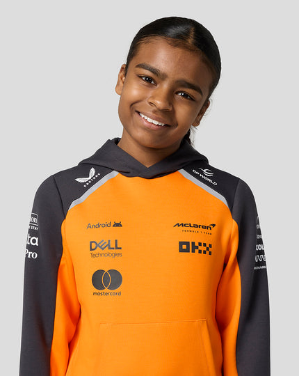 Official Junior McLaren Formula 1 Team Hooded Sweat - Papaya/Phantom