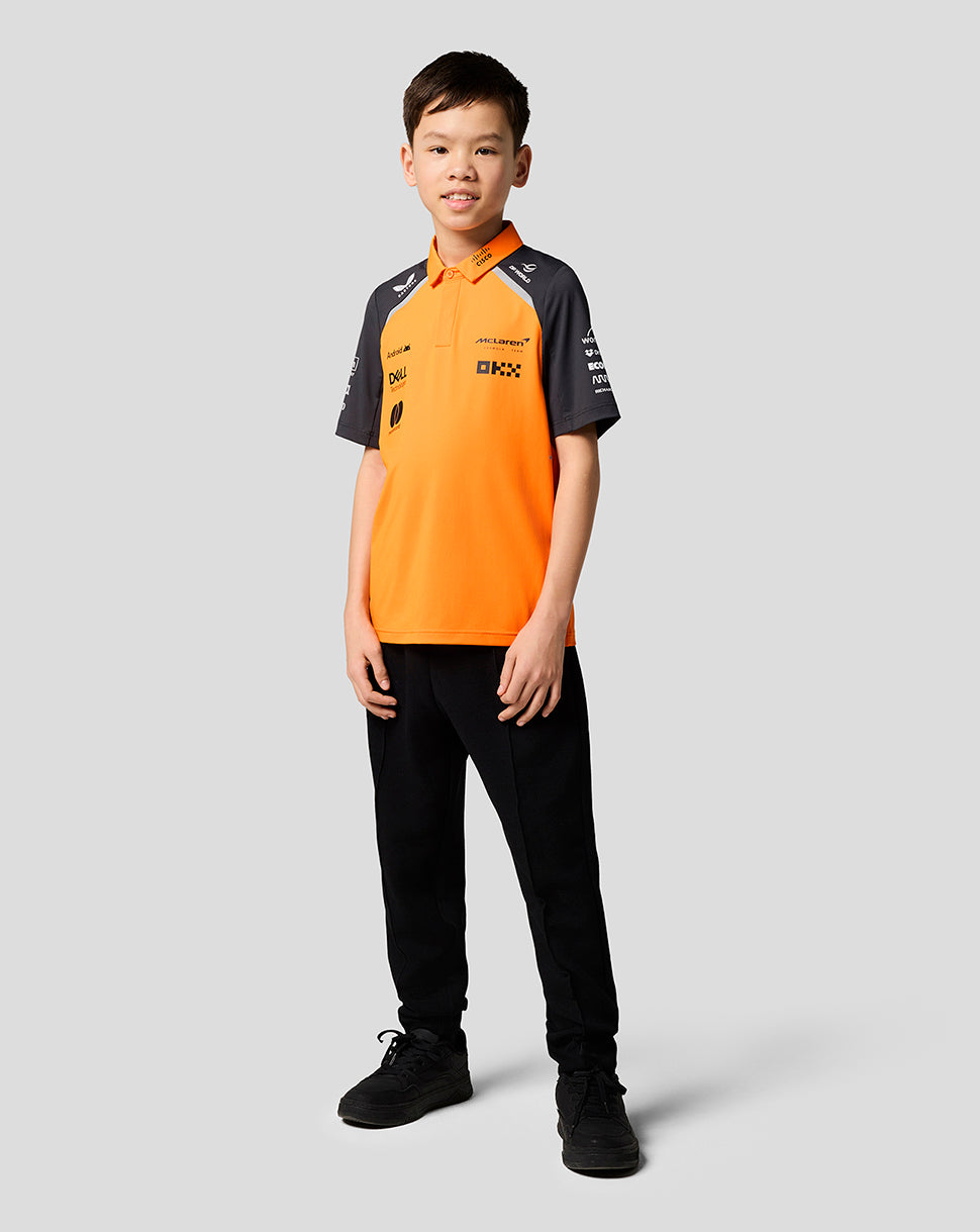 Official Junior McLaren Formula 1 Team Polo Shirt - Papaya/Phantom