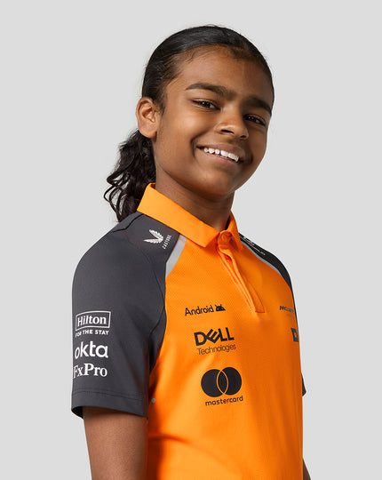 Official Junior McLaren Formula 1 Team Polo Shirt - Papaya/Phantom