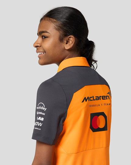 Official Junior McLaren Formula 1 Team Polo Shirt - Papaya/Phantom