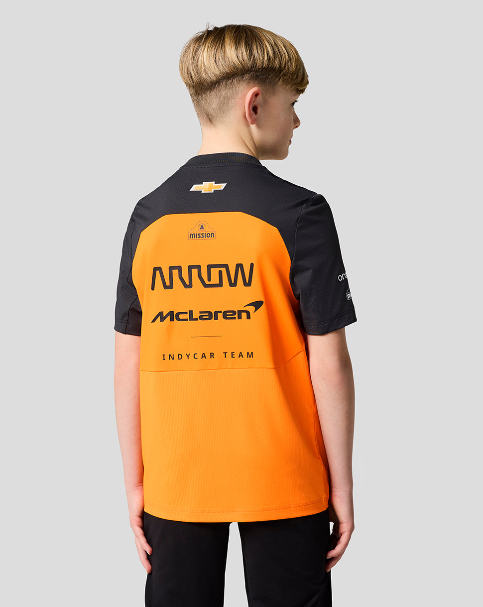 Official Junior Arrow McLaren IndyCar Team Set Up T-Shirt - Papaya/Phantom