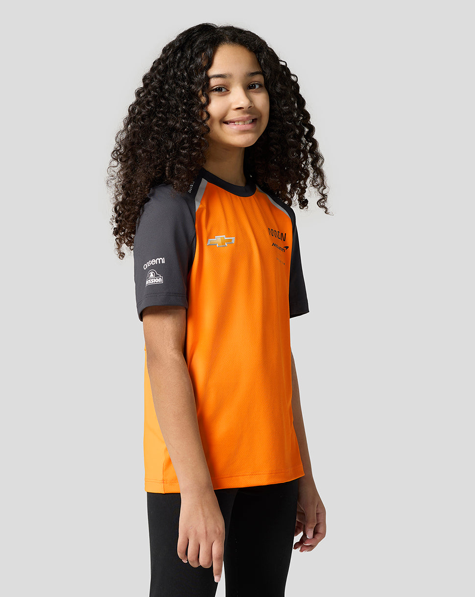 Official Junior Arrow McLaren IndyCar Team Set Up T-Shirt - Papaya/Phantom