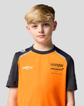 Official Junior McLaren Formula 1 Team Set Up T-Shirt - Papaya/Phantom