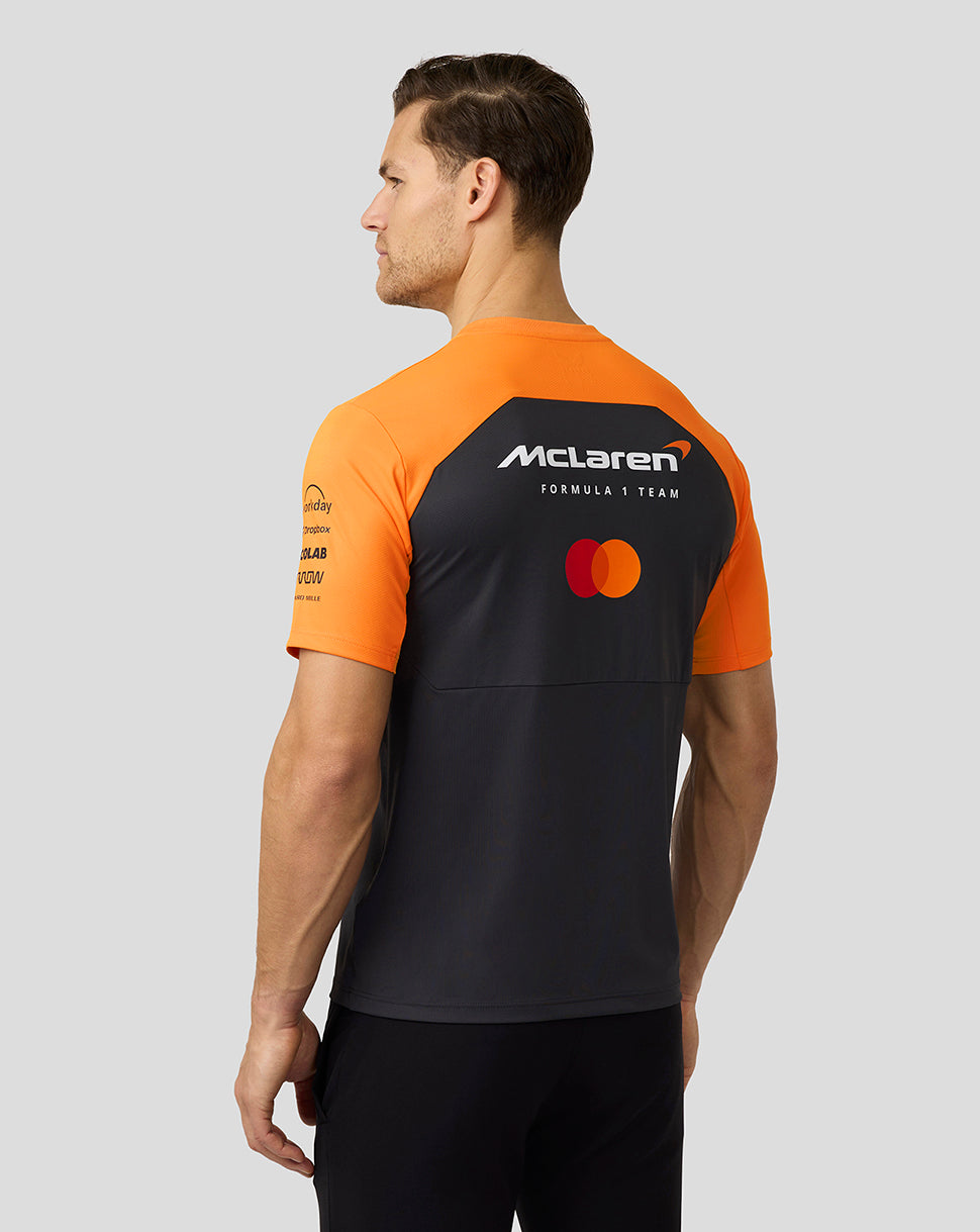 Official Mens McLaren Formula 1 Team Set Up T-Shirt - Phantom/Papaya