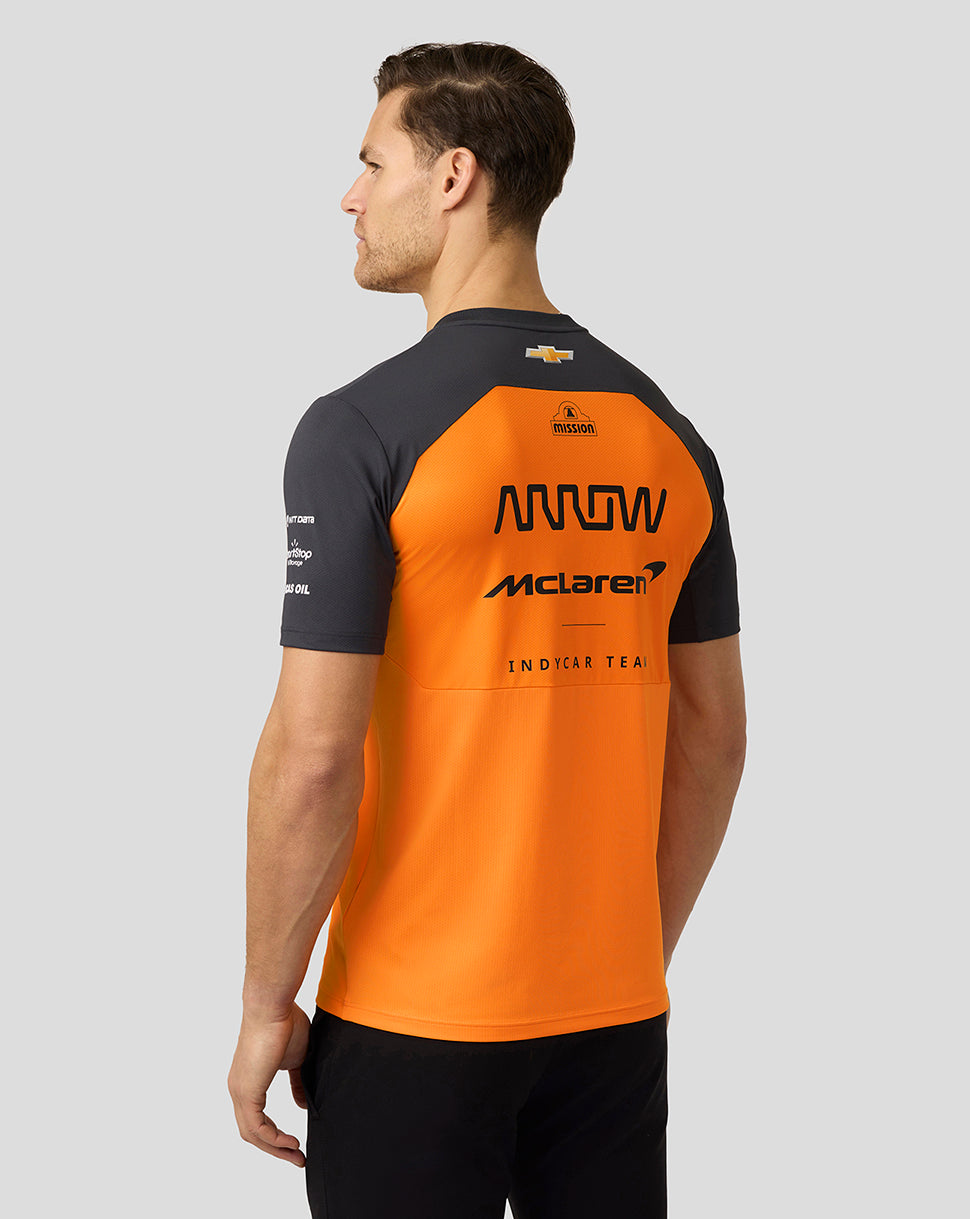 Official Mens Arrow McLaren IndyCar Team Set Up T-Shirt - Papaya/Phantom