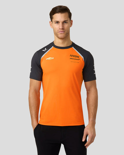 Official Mens Arrow McLaren IndyCar Team Set Up T-Shirt - Papaya/Phantom