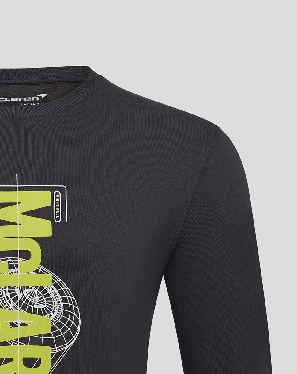 McLaren Unisex Night Race Long Sleeve Graphic T-Shirt - Phantom