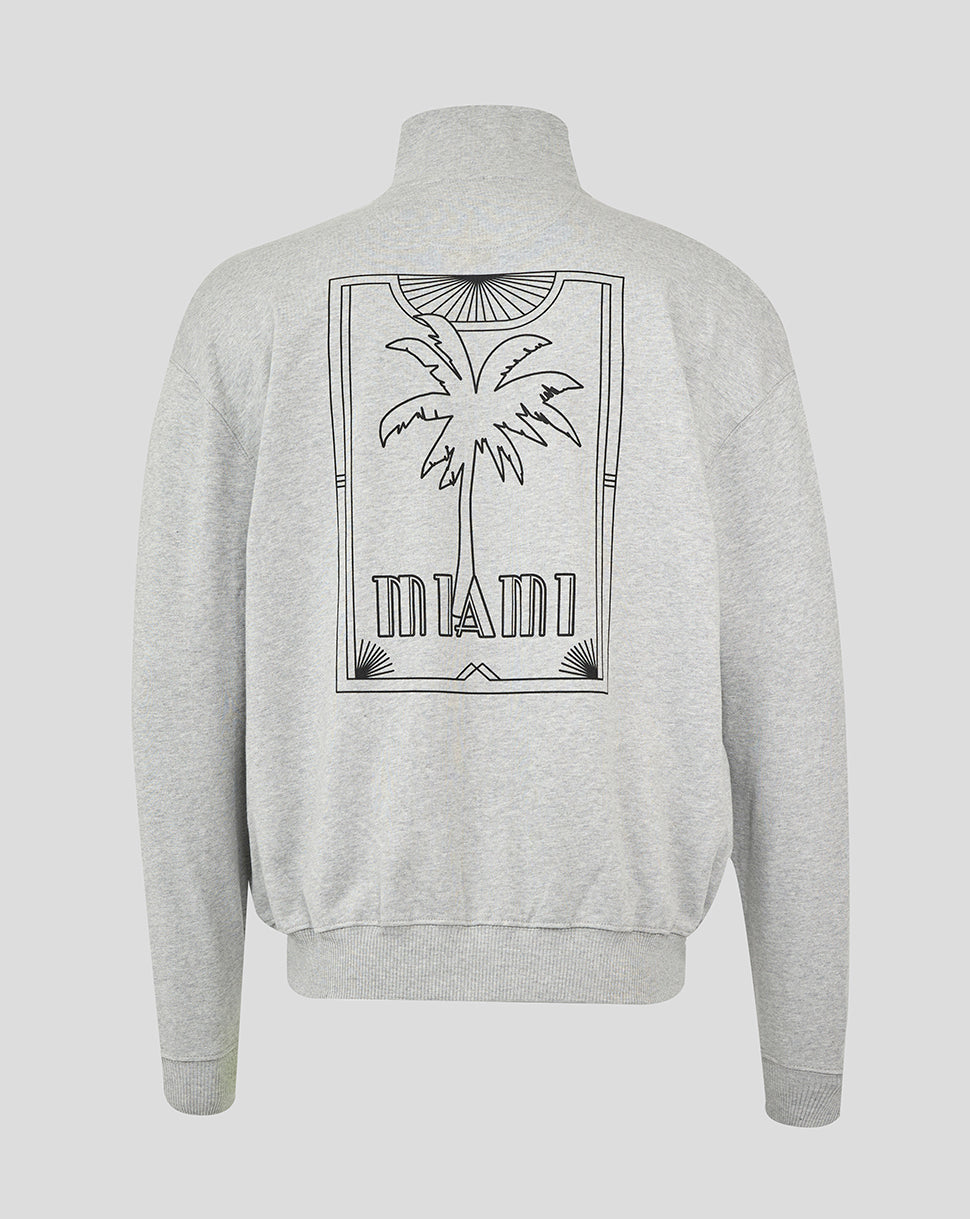 McLaren グレー トレーナー Lサイズ McLaren Unisex Miami 1/4 Zip Long Sleeve Sweater - Heather Grey