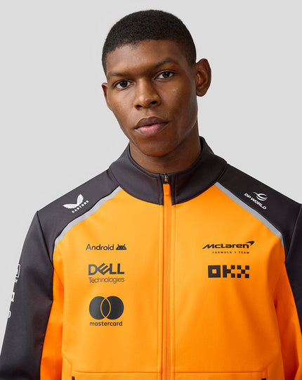 Official Unisex McLaren Formula 1 Team Soft Shell Jacket - Papaya/Phantom