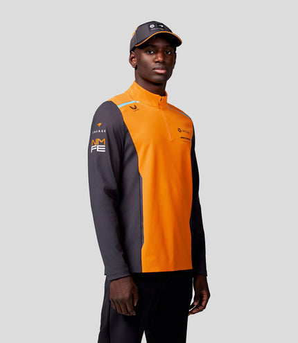 Mens Official Teamwear Quarter Zip Top Neom McLaren Formula E